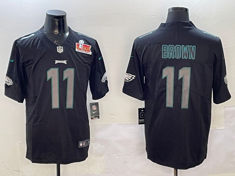 Men Philadelphia Eagles #11 Brown 2025 Nike Fashion Impact Black Limited NFL Jersey style 2->philadelphia eagles->NFL Jersey